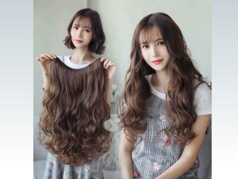 Hướng dẫn chi tiết cách kẹp tóc giả nửa đầu